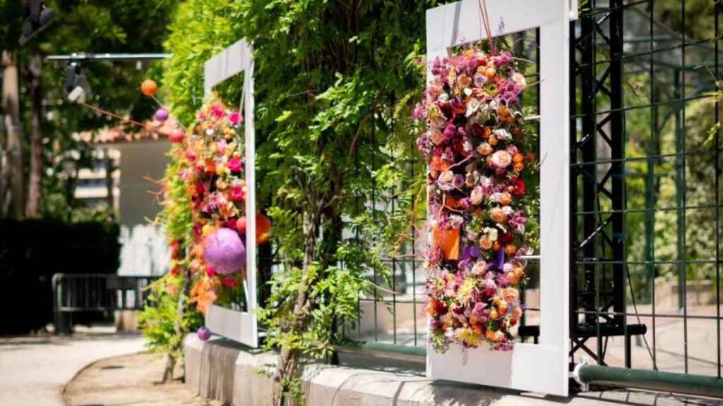 Una exposición floral del festival Zaragoza Florece 2024.