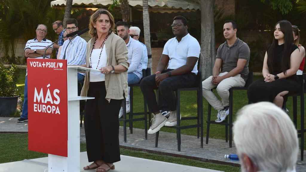 Teresa Ribera durante su intervención en Ciudad Real.