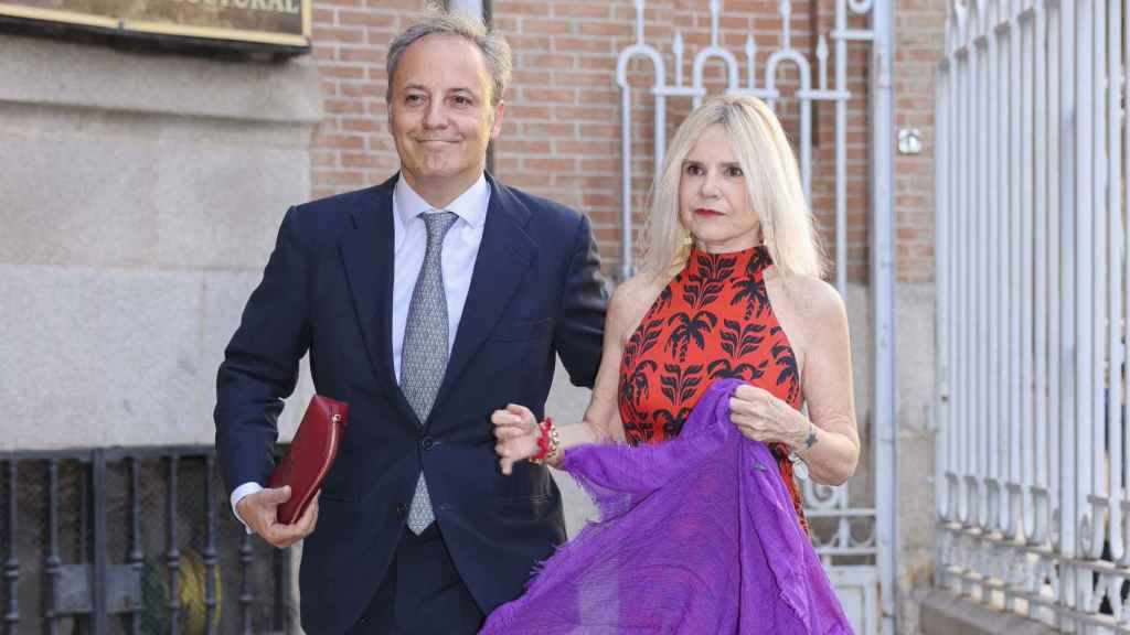 Eugenia Martínez de Irujo y Narcís Rebollo a su llegada al bautizo.