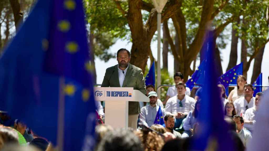 Paco Núñez en el mitin del PP en Tomelloso.