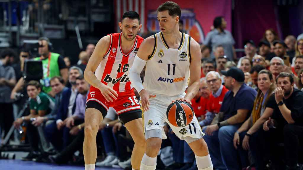 Mario Hezonja, durante la semifinal de la Euroliga frente a Olympiacos.
