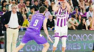 Imagen del partido de este viernes en Pisuerga