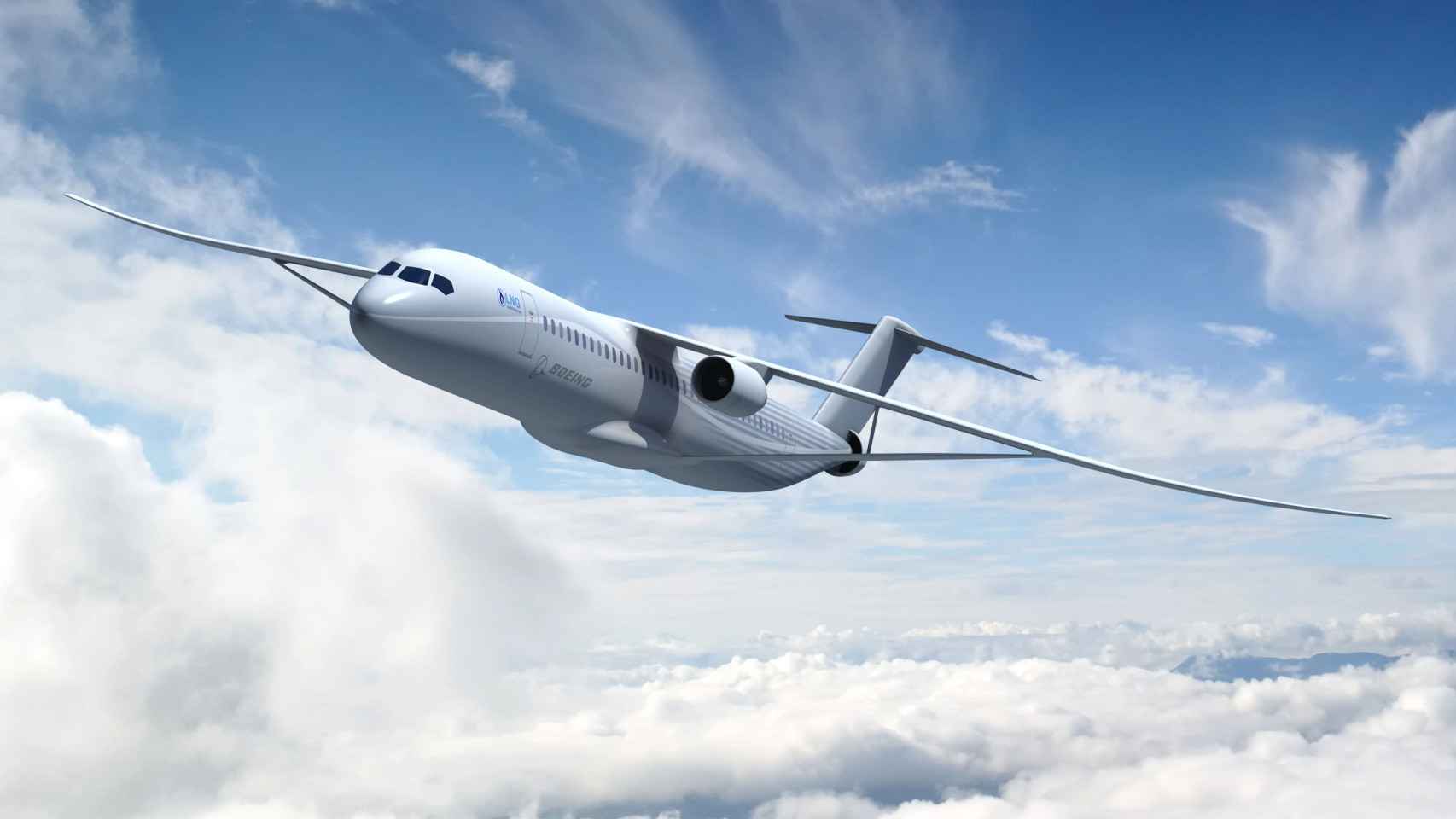 Recreación de un avión con las últimas novedades de la NASA