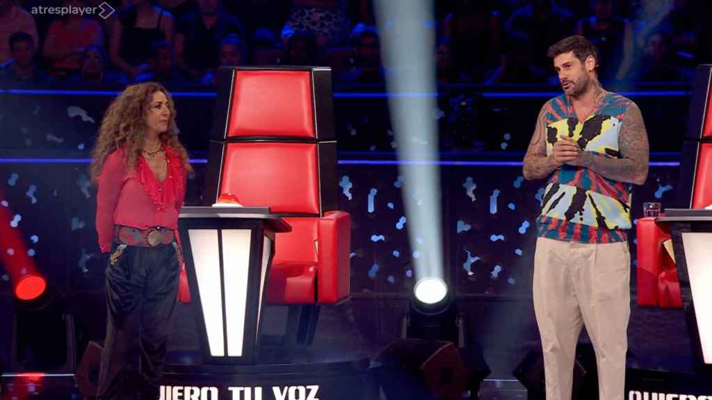 Rosario y Melendi en 'La Voz Kids'.