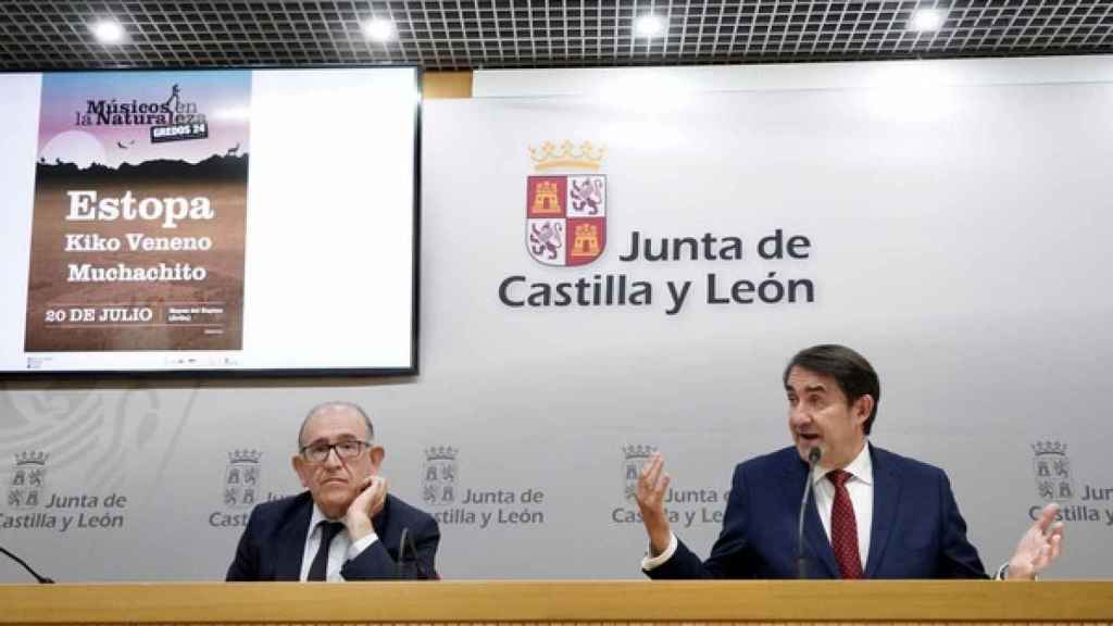 Leticia Pérez / ICAL. El consejero de Medio Ambiente, Vivienda y Ordenación del Territorio, Juan Carlos Suárez-Quiñones, presenta el festival ´Músicos en la Naturaleza''.
