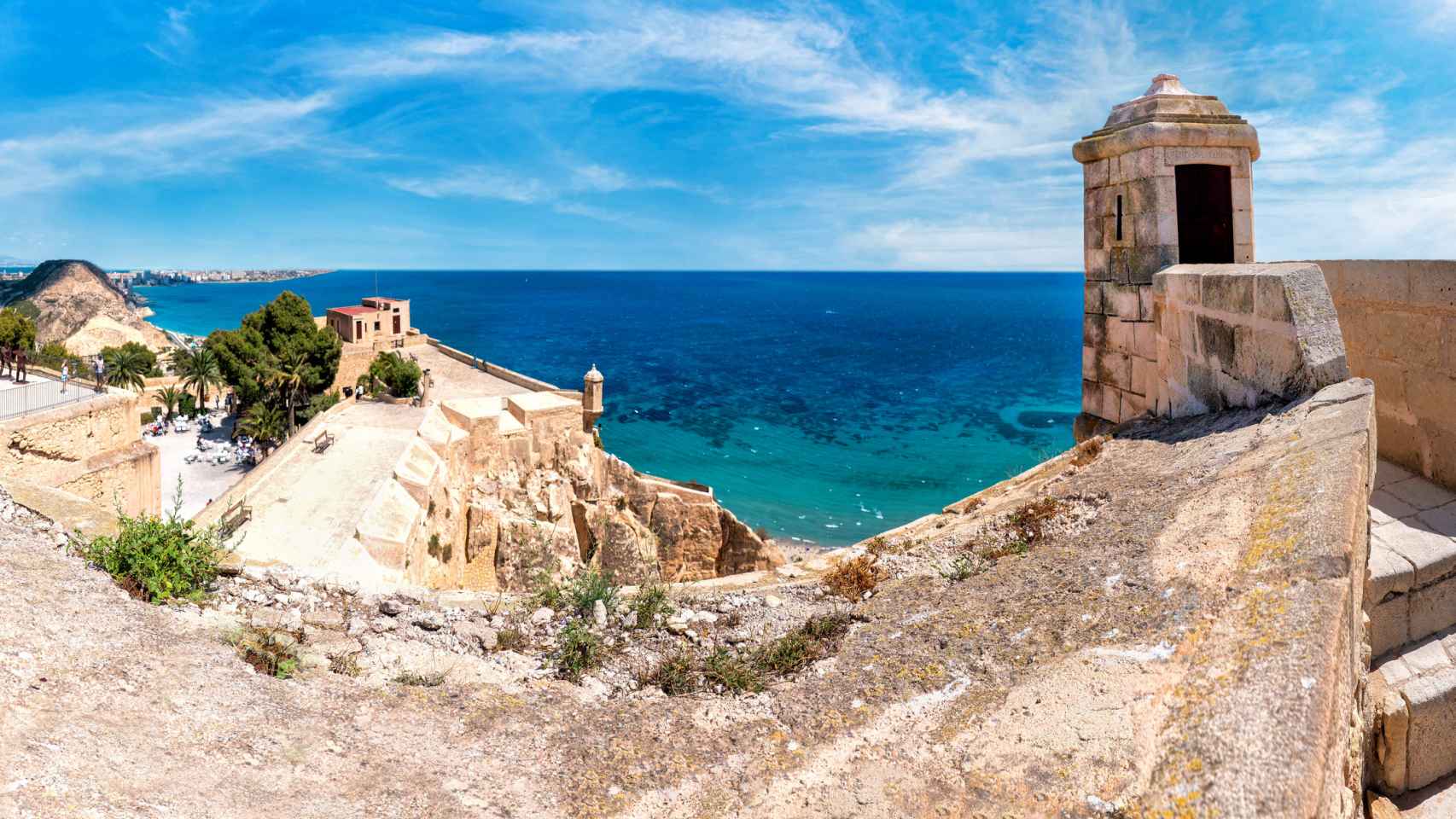 Playa del Postiguet al atardecer, Alicante.