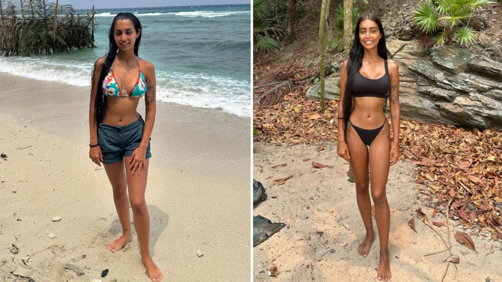 El antes y después de Marieta, concursante de 'Supervivientes 2024'. (Telecinco)