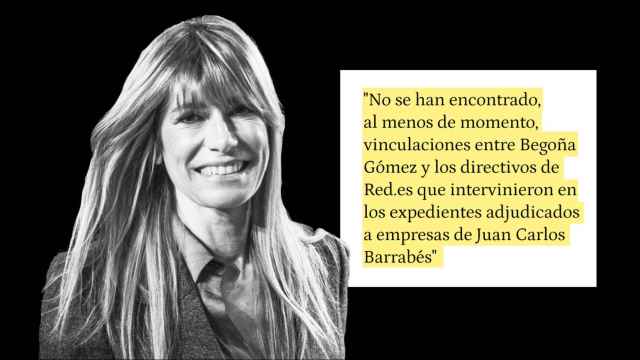 Begoña Gómez, junto a una de las conclusiones de la UCO./