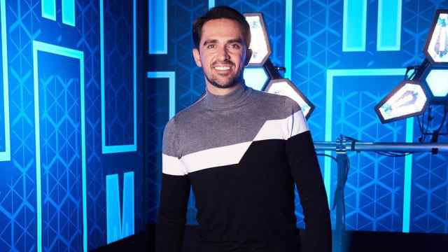 Alberto Contador durante su paso por un programa de televisión.