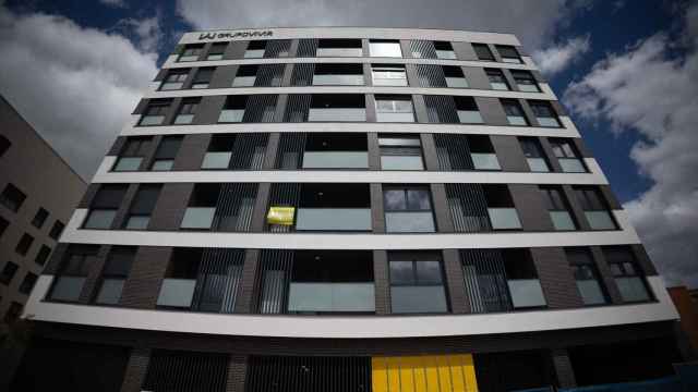 Construcción de un bloque de viviendas, a 26 de abril de 2024, en Madrid (España).