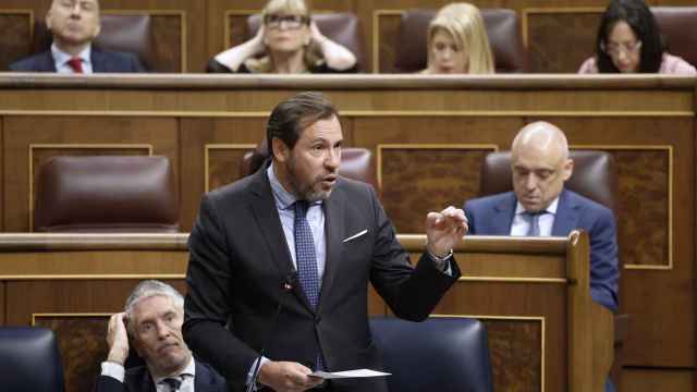 El ministro de Transportes, Óscar Puente, en el Congreso