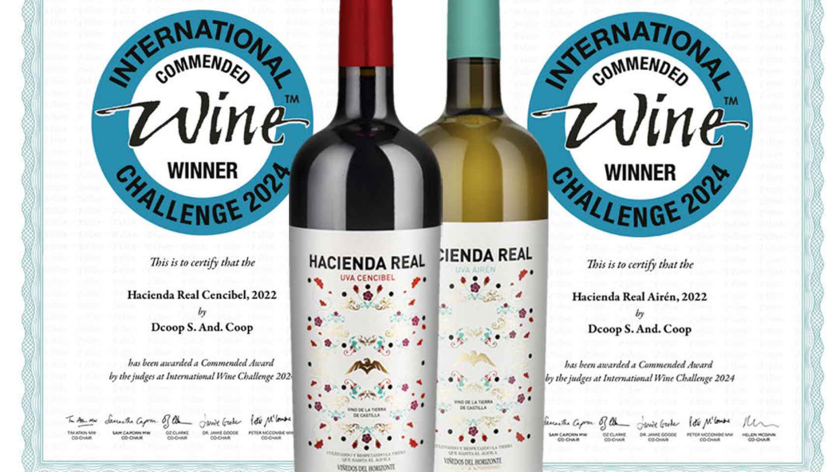 Vinos de Dcoop premiados.