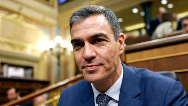 El presidente Sánchez, al inicio de la sesión de control al Gobierno, este miércoles en el Congreso.