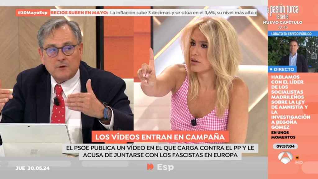 Paco Marhuenda y Afra Blanco en 'Espejo Público'.