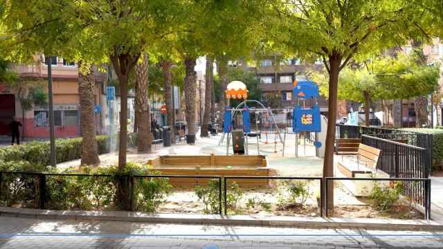 La plaza Castellón, la conocida como Palmeretes, de Alicante.
