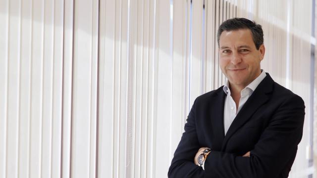 El candidato del PP a las europeas, Raúl de la Hoz, durante la entrevista