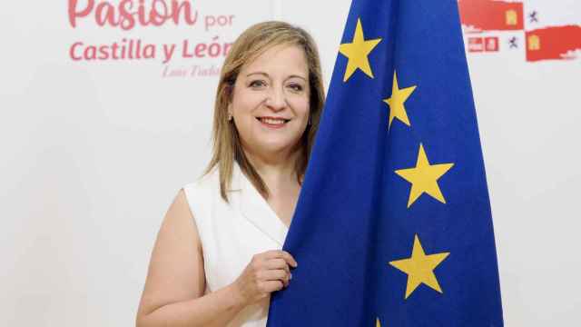 La número dos del PSOE a las elecciones europeas, Iratxe García, duranta la entrevista con EL ESPAÑOL de Castilla y León