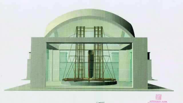Boceto de Antonio Fernández Alba para el Observatorio Astronómico de Madrid.