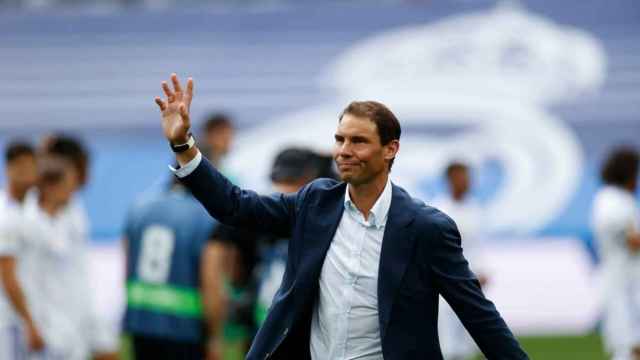 Rafa Nadal en el Santiago Bernabéu.