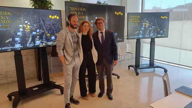 Josep Vicent, Asun Noales y Juan de Dios Navarro en la presentación de la programación del ADDA Simfònica.