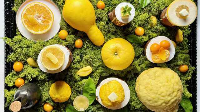 Los cítricos en el menú de El Poblet.