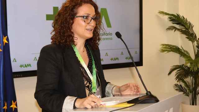 Manuela Cid, en un acto en el Hospital Virgen Macarena.