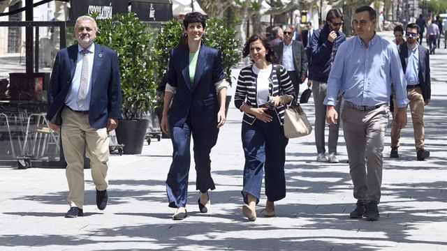 La ministra de Inclusión, Seguridad Social y Migraciones, Elma Saiz, durante su visita a Burgos, este martes