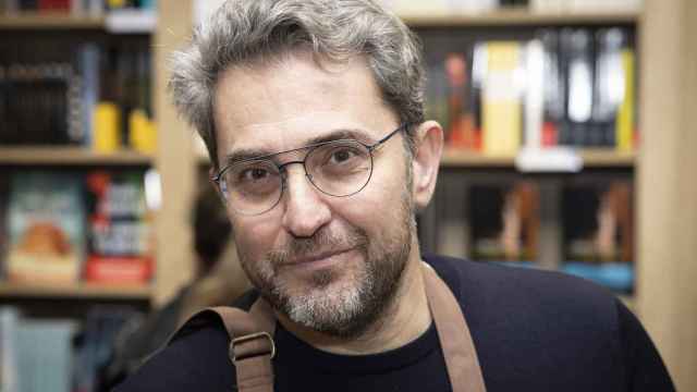 Máximo Huerta en el evento 'Libreros por un día' celebrado en 2022.