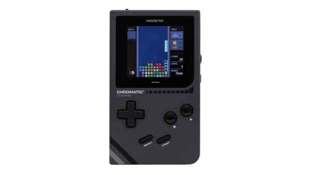 ModRetro Chromatic ejecutando Tetris