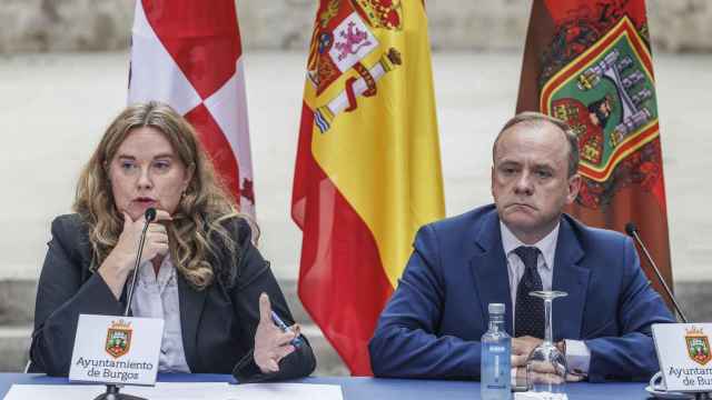 La alcaldesa de Burgos, Cristina Ayala, y el vicealcalde, Fernando Martínez-Acitores, en una imagen de archivo