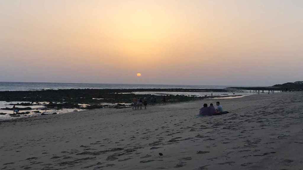 La playa de Zahora, al atardecer.