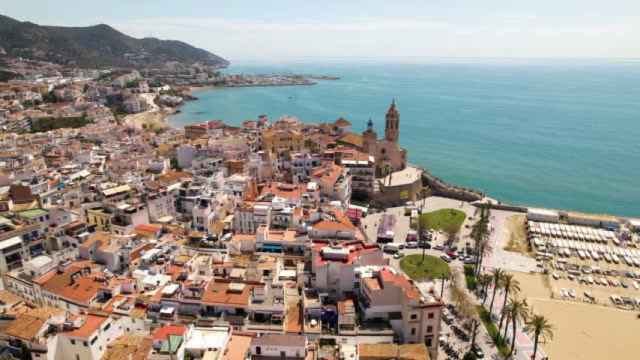Vista aérea del municipio de Sitges, en Barcelona.