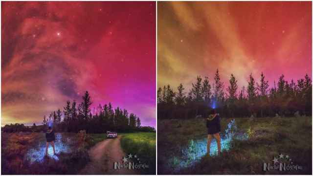 Auroras boreales en Galicia.