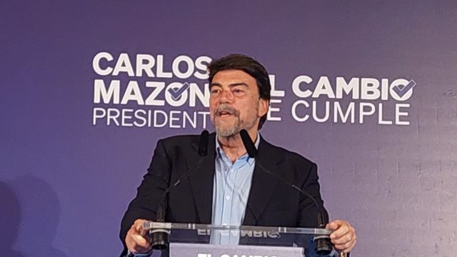 Luis Barcala, en un mítin.