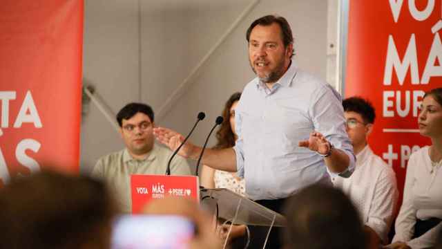 Óscar Puente, en un acto público en Almería este jueves
