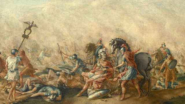 Cuadro de 1773 que muestra a las legiones luchando en la segunda guerra púnica.