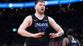Doncic, en el partido ante los Celtics.