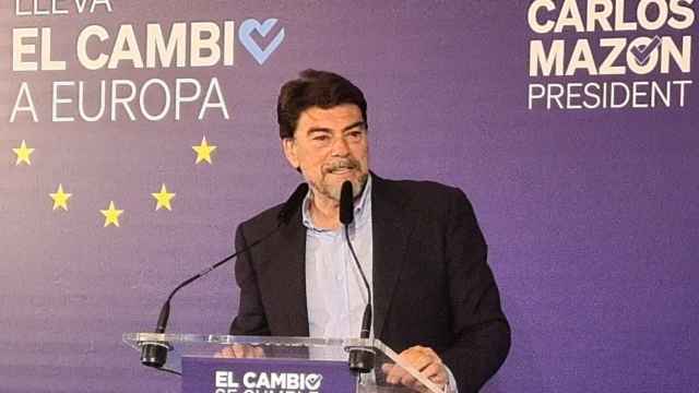 Barcala, en un reciente acto electoral por el 9-J.