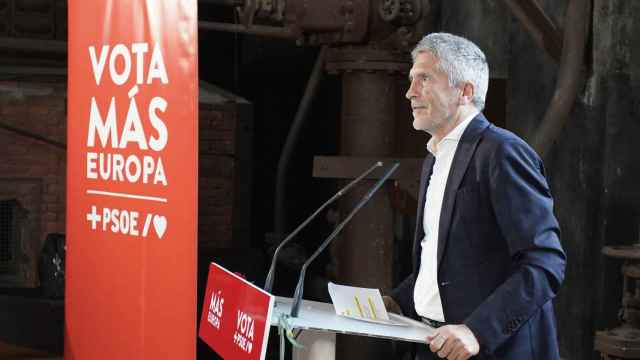 El ministro del Interior, Fernando Grande-Marlaska, durante el acto de este jueves en Ponferrada