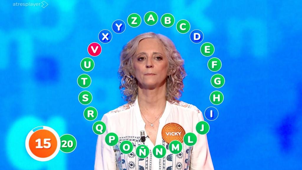 Vicky en 'Pasapalabra'.