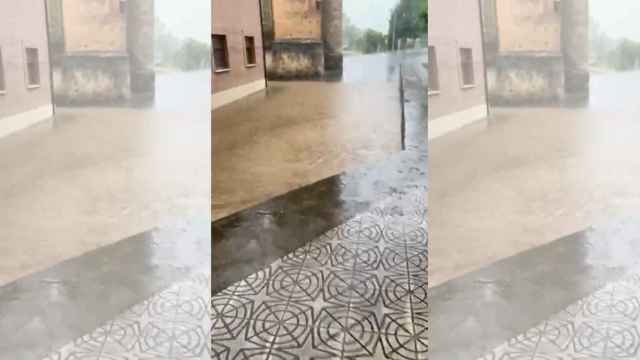 Calles anegadas por la tormenta: 30 litros en una hora en algunos puntos de Castilla y León