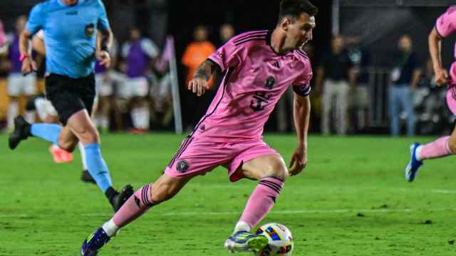 Leo Messi durante un partido con el Inter de Miami.