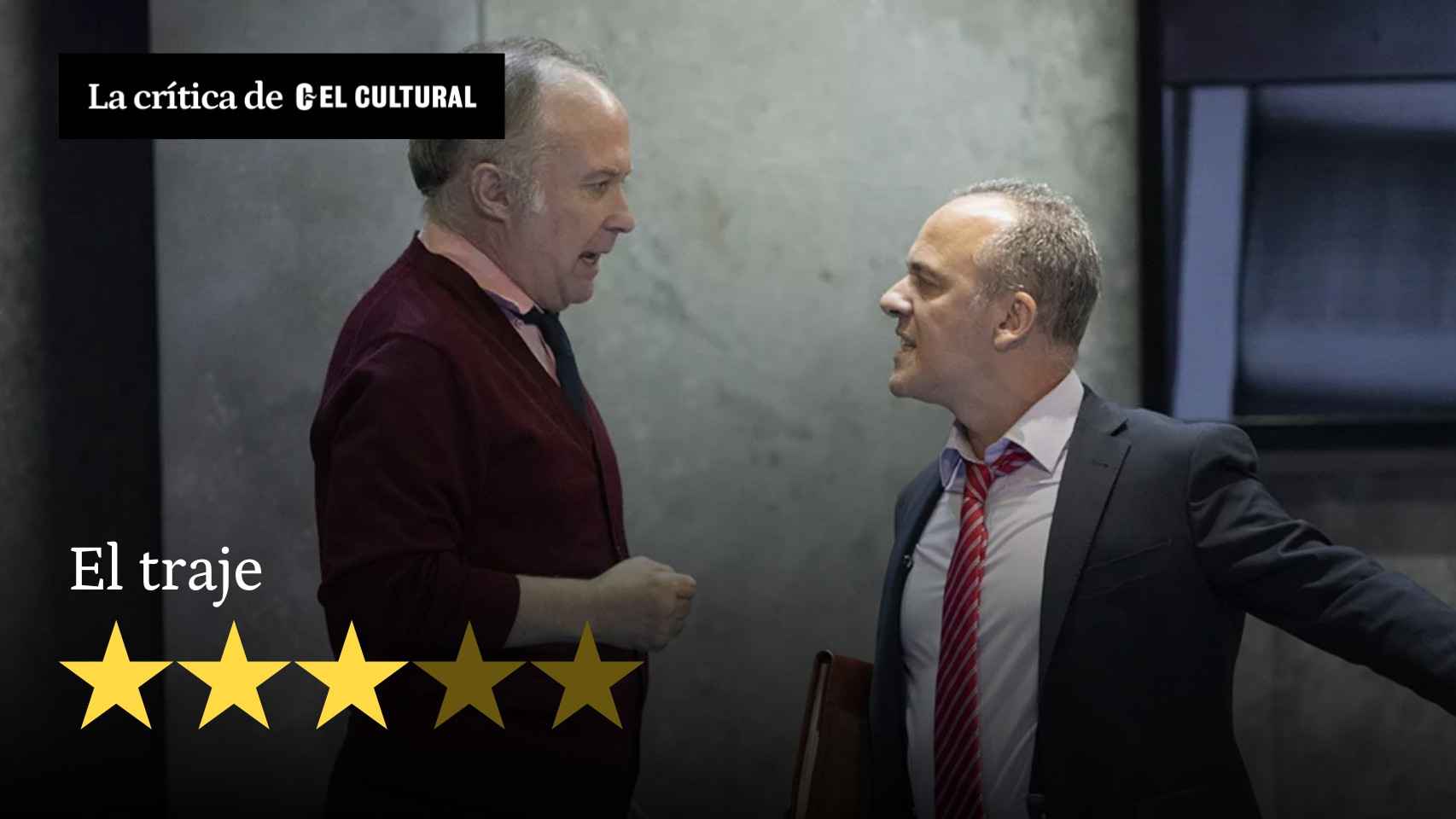 Luis Bermejo y Javier Gutiérrez en 'El traje'. Foto: Sergio Parra