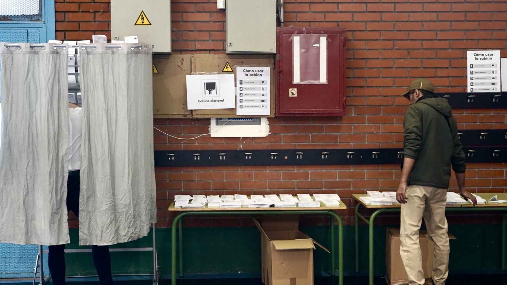 Imagen de archivo un colegio electoral de Valladolid.