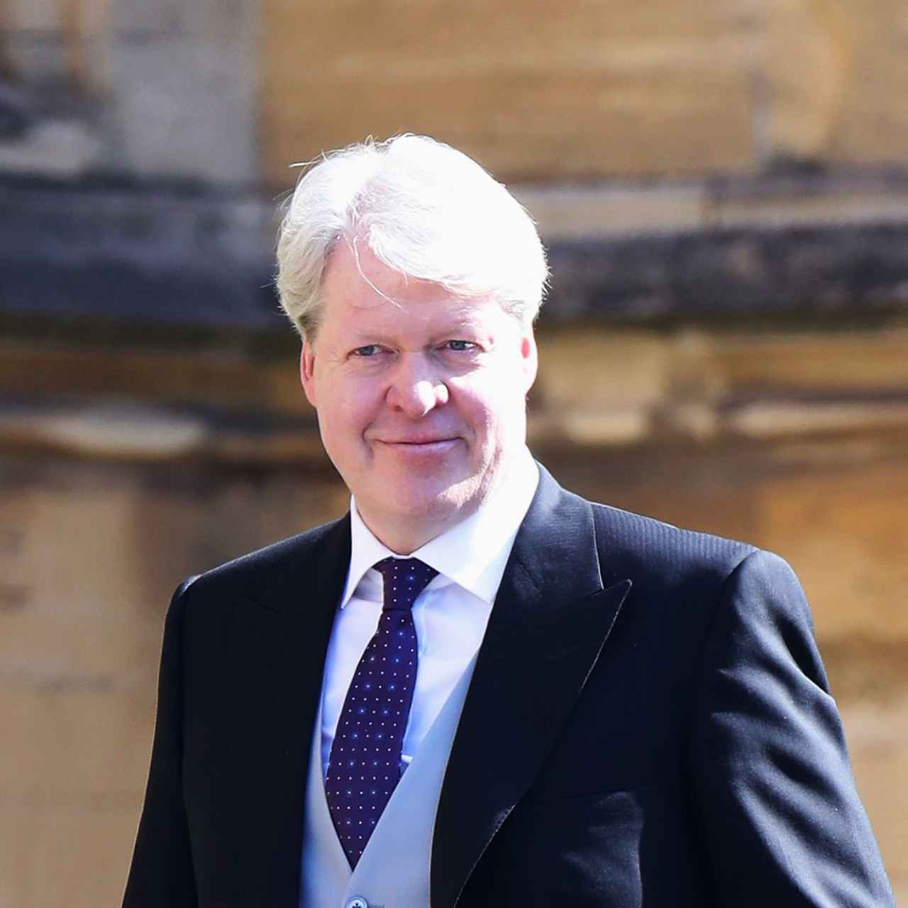 Charles Spencer y Karen Gordon en la boda de Harry y Meghan.