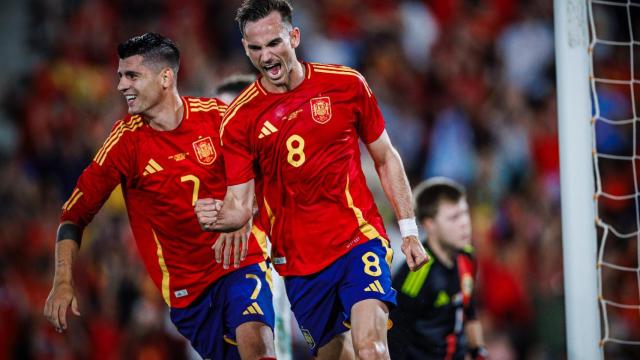 Fabián Ruiz celebra su gol en el amistoso ante Irlanda del Norte.
