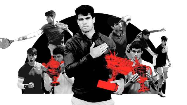 Colección de varios momentos de la carrera de Carlos Alcaraz.