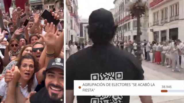 Unas imágenes de la visita de Alvise a Málaga durante la campaña y sus resultados.