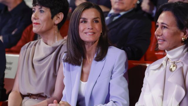 La reina Letizia en un acto organizado por Banco Santander.