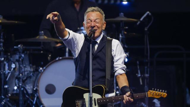 Bruce Springsteen durante el concierto en el Metropolitano. Foto: EFE / Juanjo Martín